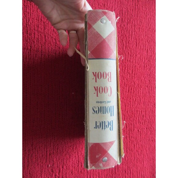 Better Homes And Gardens Cook Book Vintage 1951 Red Gingham Hardcover Binder Sty - Picture 2 of 9